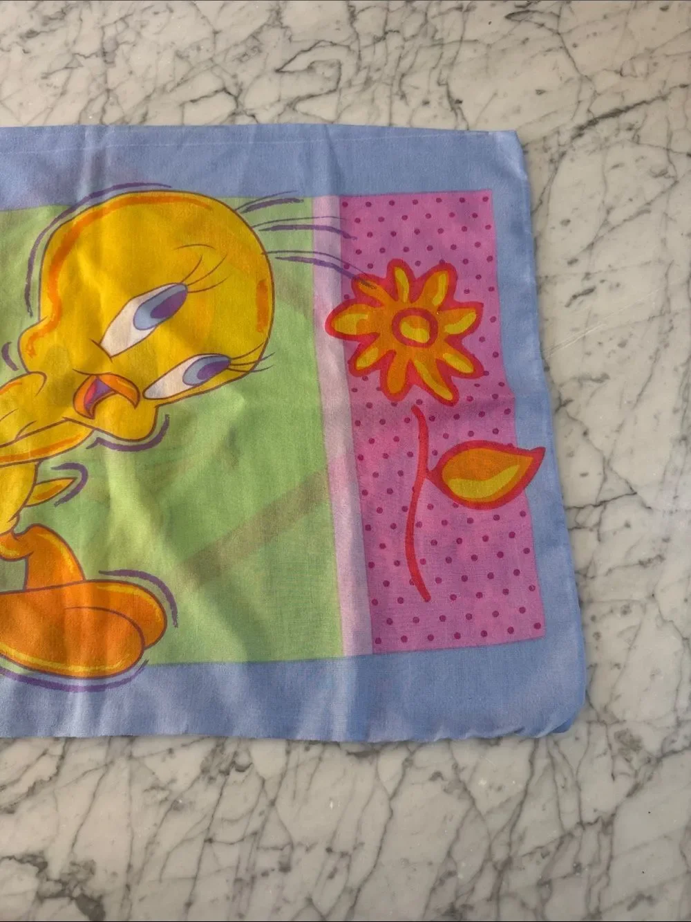 VTG Tweety Bird Pillowcase 2000 Pastel Colors